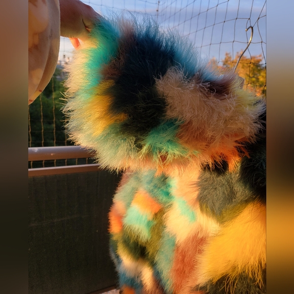 Koche Color Block Feather Hooded Jacket - Picture 3 of 10